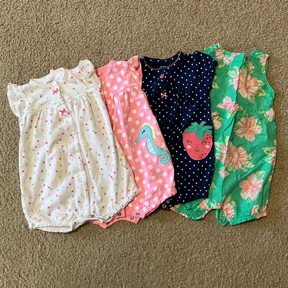 Bundle of Carter’s Baby Rompers - 9M